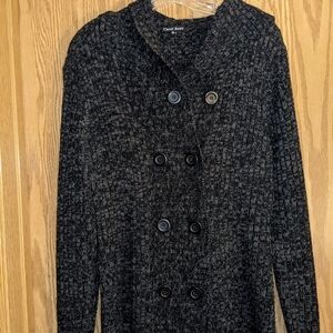 Carol Rose Black/GrayDouble-Breasted Sweater